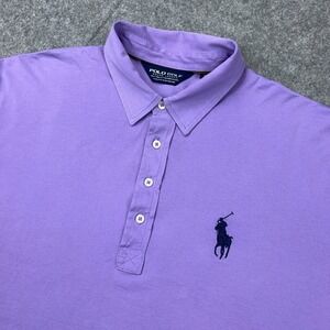 Polo Golf Shirt Mens‎ XL Purple Big Pony Logo Performance Golf Pima Cotton PGA